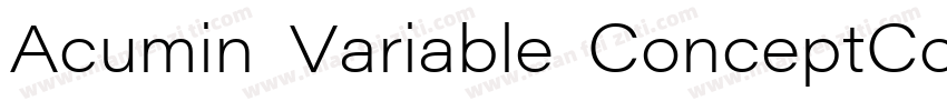Acumin Variable ConceptCondensed Bl字体转换